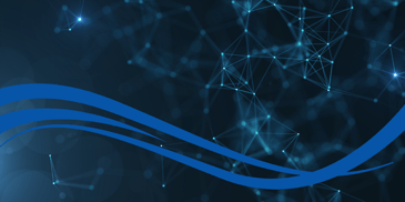 Blue swoosh on a blue technology background