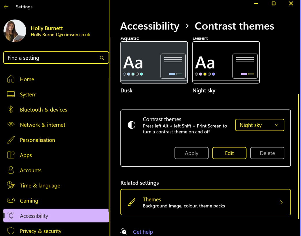 How to Access Contrast Controls